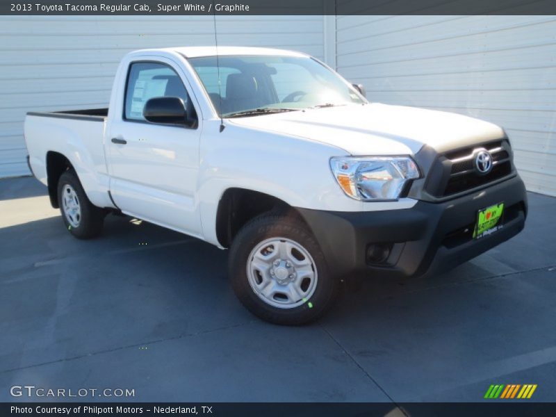 Super White / Graphite 2013 Toyota Tacoma Regular Cab