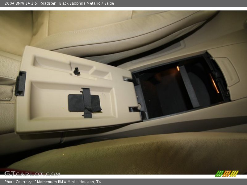 Black Sapphire Metallic / Beige 2004 BMW Z4 2.5i Roadster