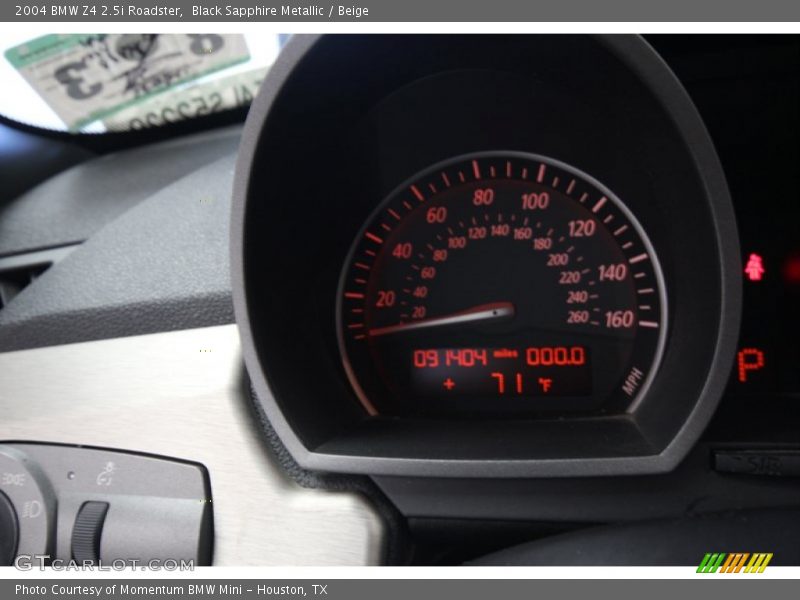 Black Sapphire Metallic / Beige 2004 BMW Z4 2.5i Roadster