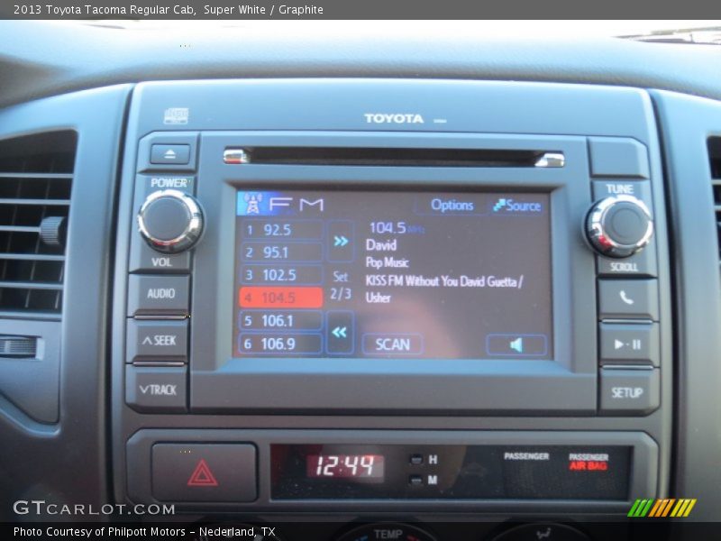Super White / Graphite 2013 Toyota Tacoma Regular Cab