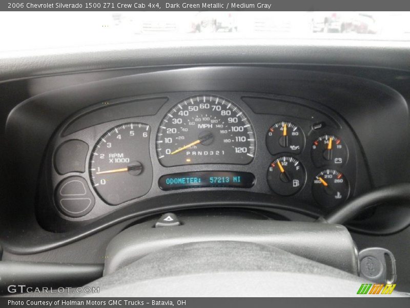 Dark Green Metallic / Medium Gray 2006 Chevrolet Silverado 1500 Z71 Crew Cab 4x4