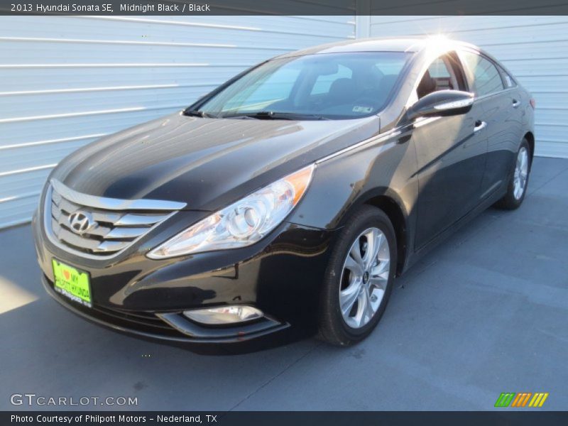 Midnight Black / Black 2013 Hyundai Sonata SE