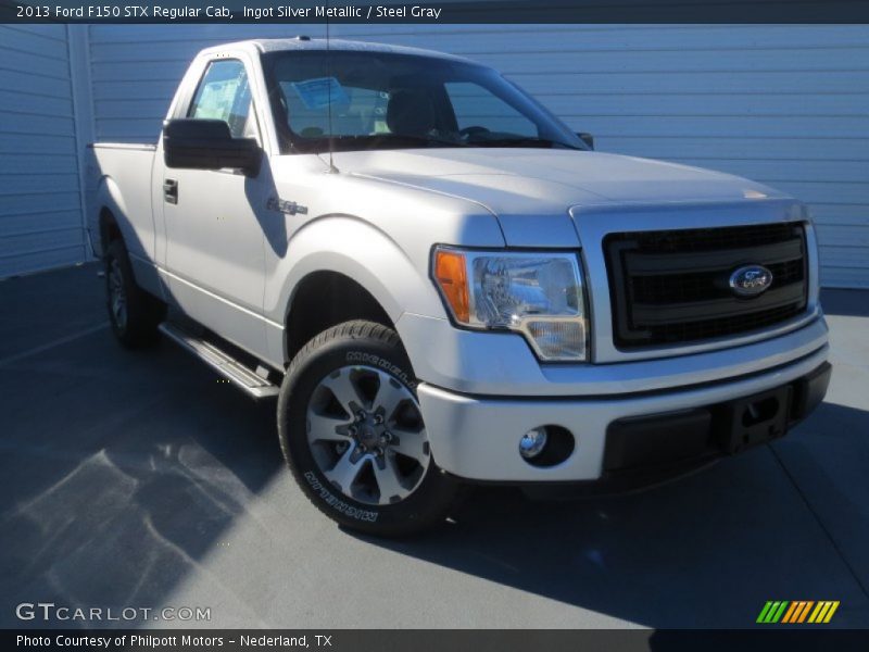 Ingot Silver Metallic / Steel Gray 2013 Ford F150 STX Regular Cab