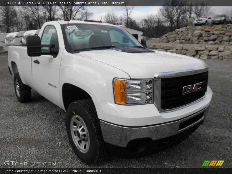Summit White / Dark Titanium 2013 GMC Sierra 2500HD Regular Cab