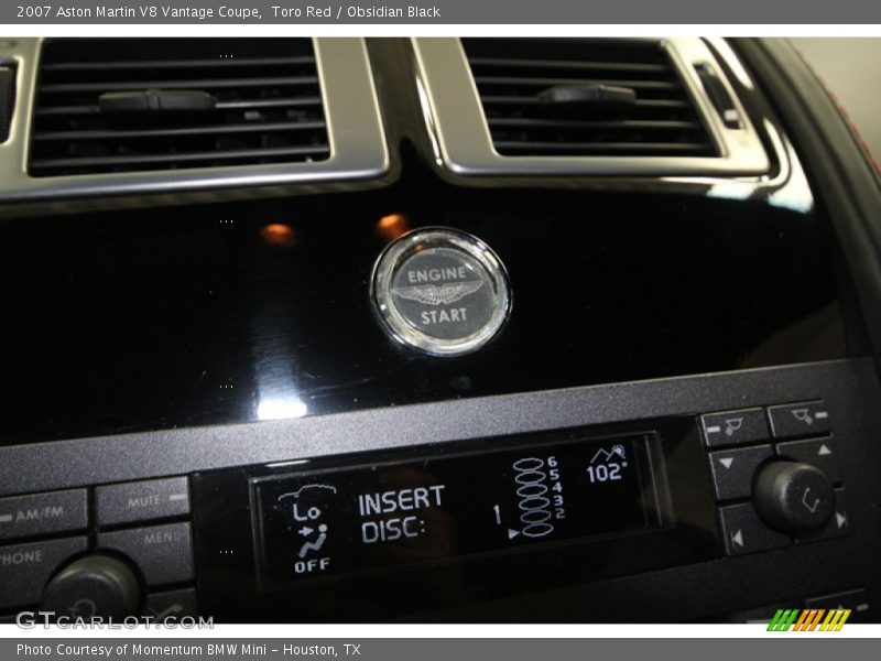 Controls of 2007 V8 Vantage Coupe