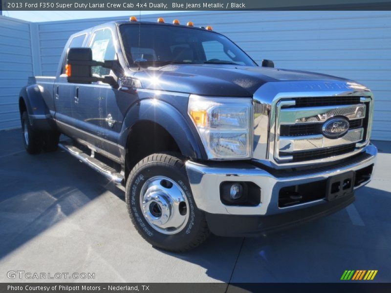 Blue Jeans Metallic / Black 2013 Ford F350 Super Duty Lariat Crew Cab 4x4 Dually