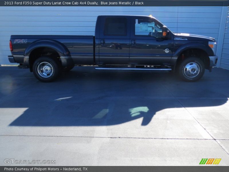 Blue Jeans Metallic / Black 2013 Ford F350 Super Duty Lariat Crew Cab 4x4 Dually