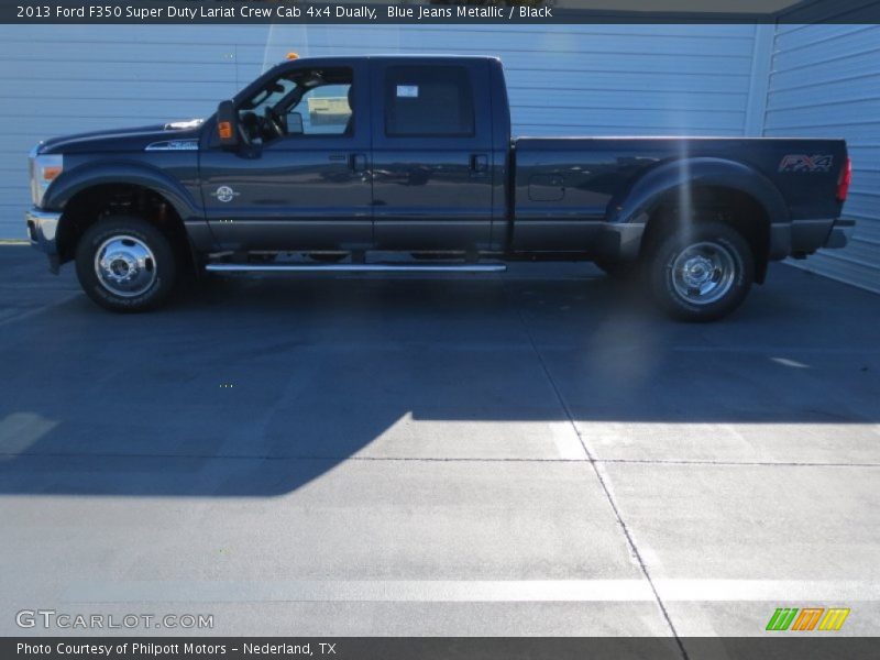 Blue Jeans Metallic / Black 2013 Ford F350 Super Duty Lariat Crew Cab 4x4 Dually