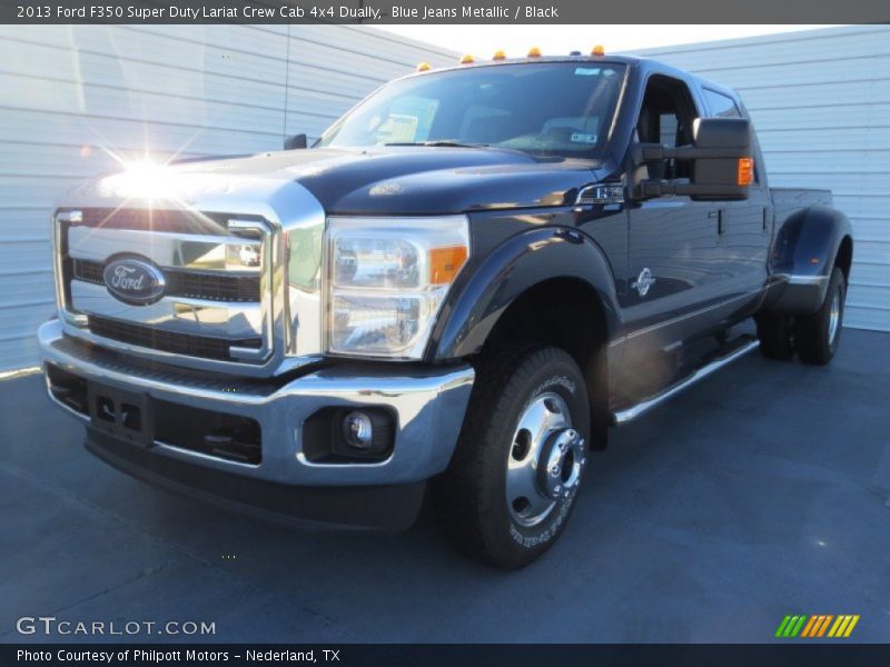 Blue Jeans Metallic / Black 2013 Ford F350 Super Duty Lariat Crew Cab 4x4 Dually