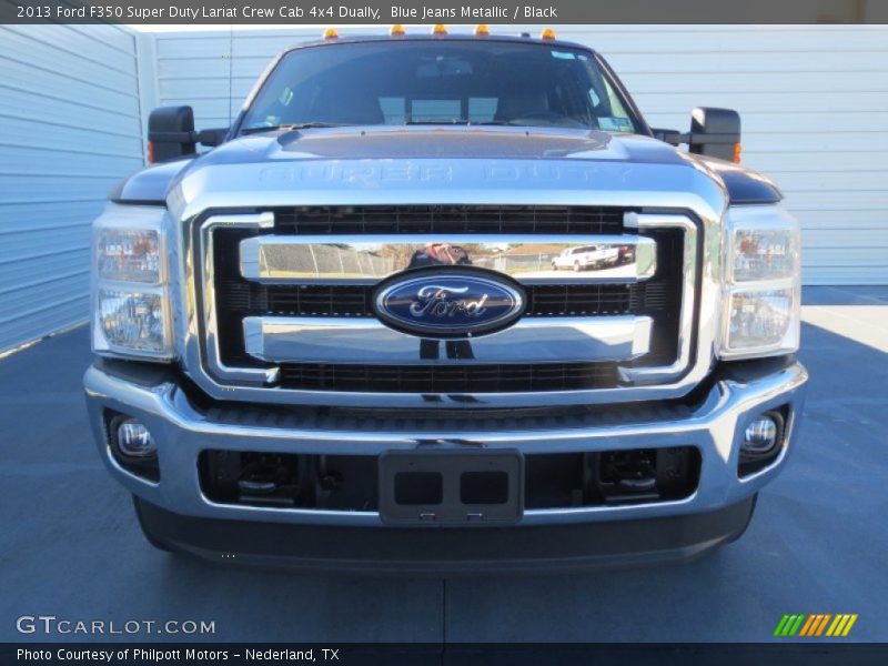 Blue Jeans Metallic / Black 2013 Ford F350 Super Duty Lariat Crew Cab 4x4 Dually