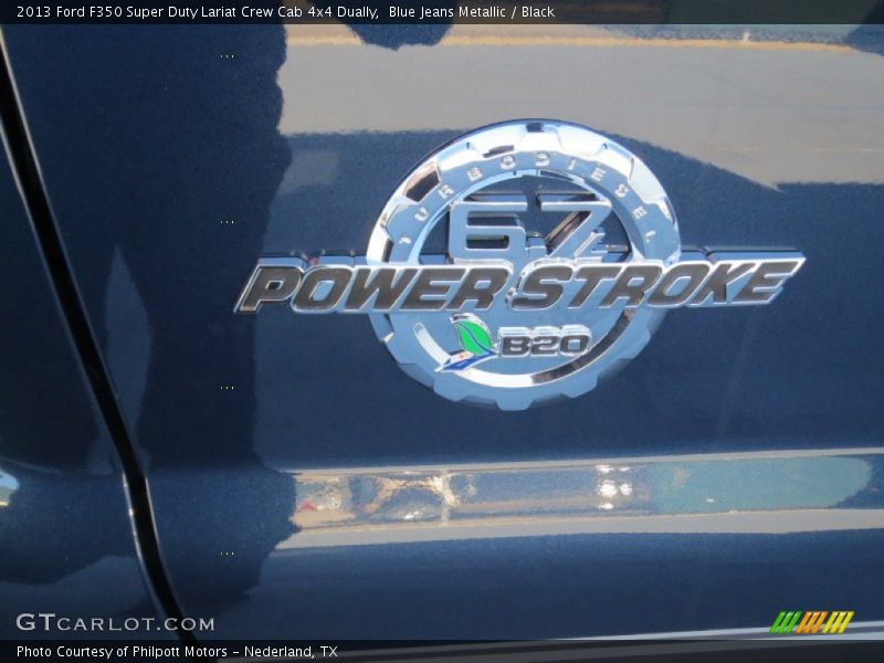 Blue Jeans Metallic / Black 2013 Ford F350 Super Duty Lariat Crew Cab 4x4 Dually