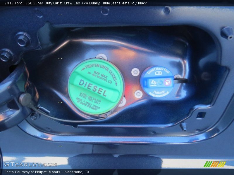 Blue Jeans Metallic / Black 2013 Ford F350 Super Duty Lariat Crew Cab 4x4 Dually