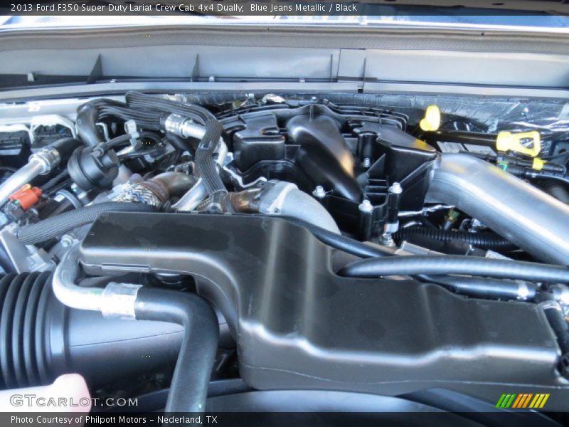 Blue Jeans Metallic / Black 2013 Ford F350 Super Duty Lariat Crew Cab 4x4 Dually