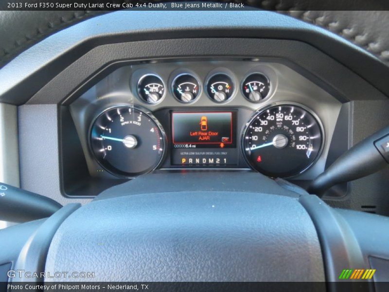 Blue Jeans Metallic / Black 2013 Ford F350 Super Duty Lariat Crew Cab 4x4 Dually