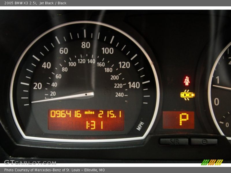 Jet Black / Black 2005 BMW X3 2.5i