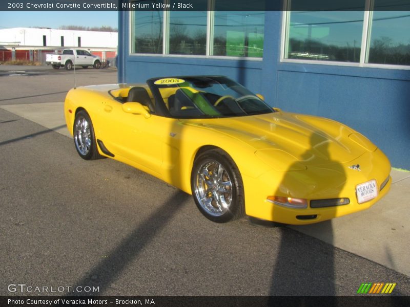 Millenium Yellow / Black 2003 Chevrolet Corvette Convertible