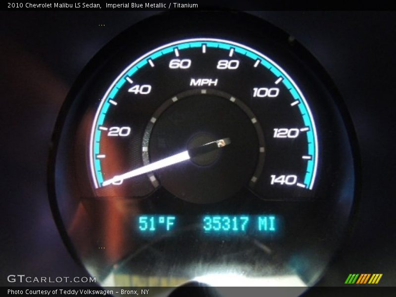 Imperial Blue Metallic / Titanium 2010 Chevrolet Malibu LS Sedan