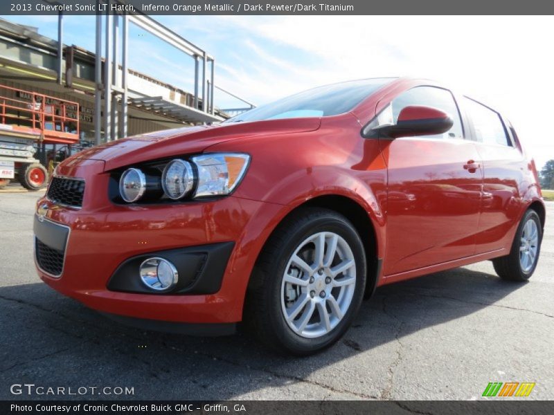 Inferno Orange Metallic / Dark Pewter/Dark Titanium 2013 Chevrolet Sonic LT Hatch