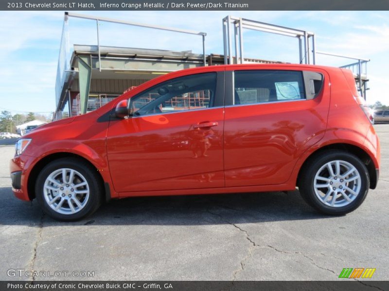 Inferno Orange Metallic / Dark Pewter/Dark Titanium 2013 Chevrolet Sonic LT Hatch