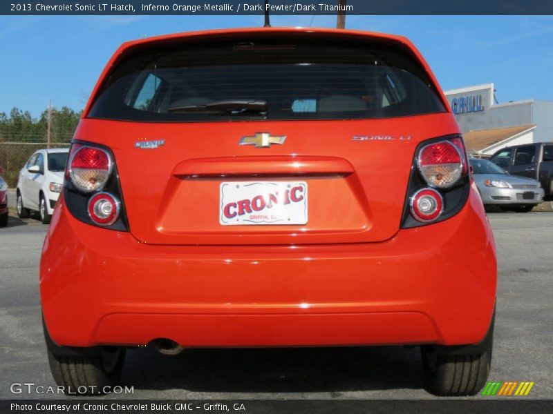 Inferno Orange Metallic / Dark Pewter/Dark Titanium 2013 Chevrolet Sonic LT Hatch