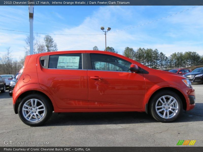 Inferno Orange Metallic / Dark Pewter/Dark Titanium 2013 Chevrolet Sonic LT Hatch