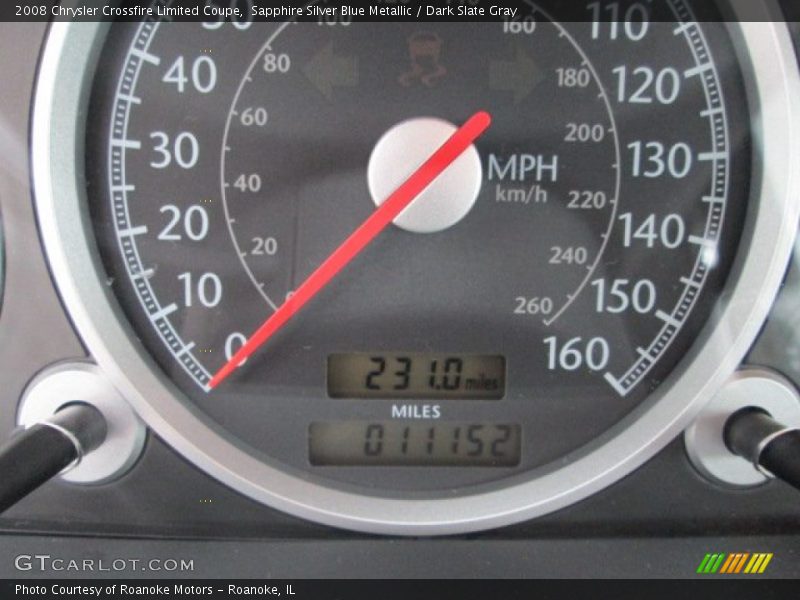 Sapphire Silver Blue Metallic / Dark Slate Gray 2008 Chrysler Crossfire Limited Coupe