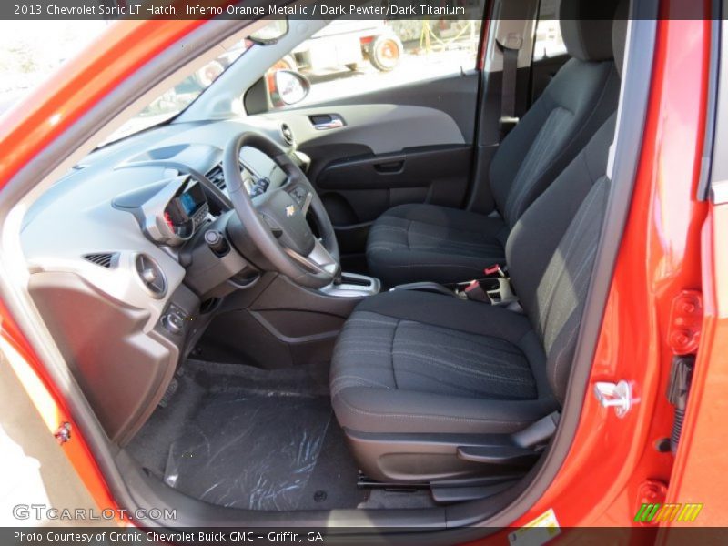 Inferno Orange Metallic / Dark Pewter/Dark Titanium 2013 Chevrolet Sonic LT Hatch