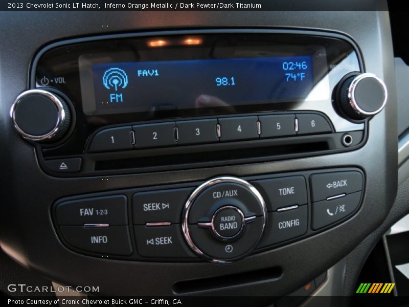 Inferno Orange Metallic / Dark Pewter/Dark Titanium 2013 Chevrolet Sonic LT Hatch