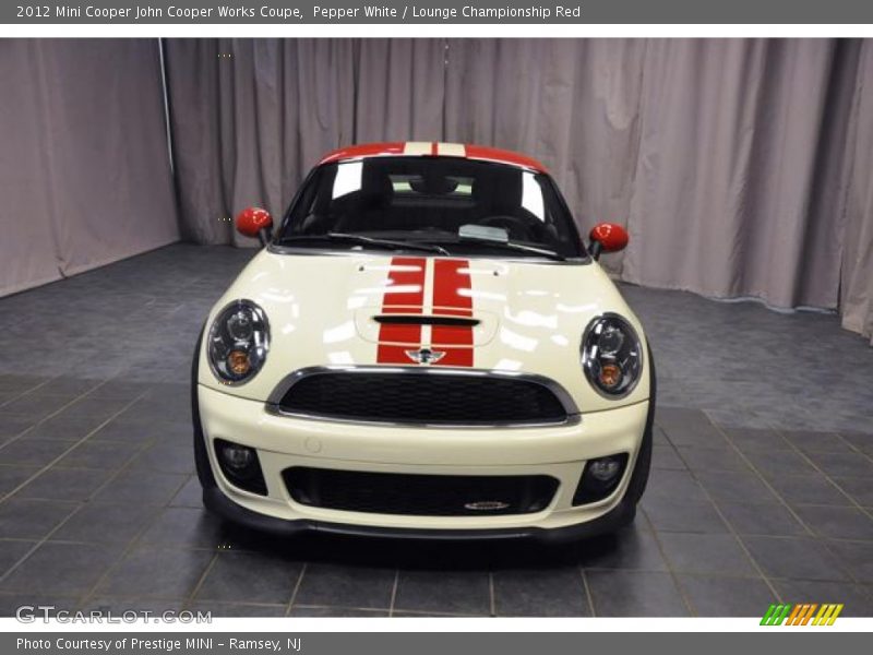Pepper White / Lounge Championship Red 2012 Mini Cooper John Cooper Works Coupe