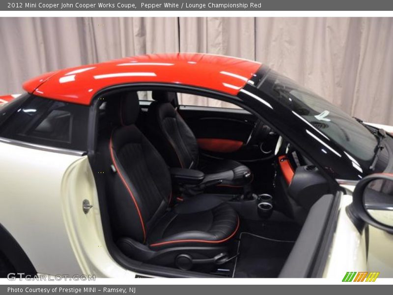 Pepper White / Lounge Championship Red 2012 Mini Cooper John Cooper Works Coupe
