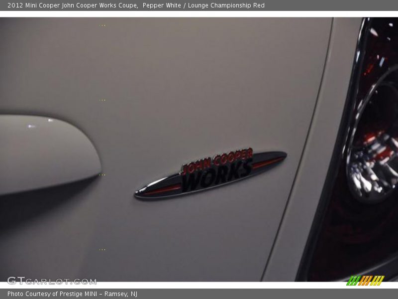 Pepper White / Lounge Championship Red 2012 Mini Cooper John Cooper Works Coupe