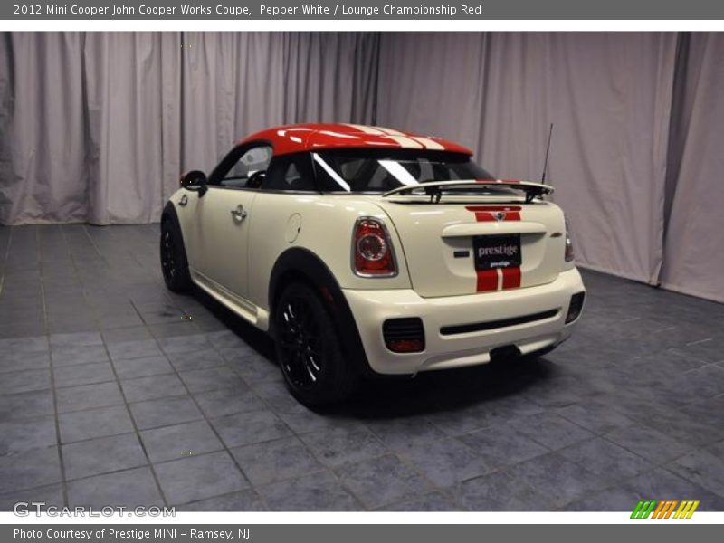 Pepper White / Lounge Championship Red 2012 Mini Cooper John Cooper Works Coupe