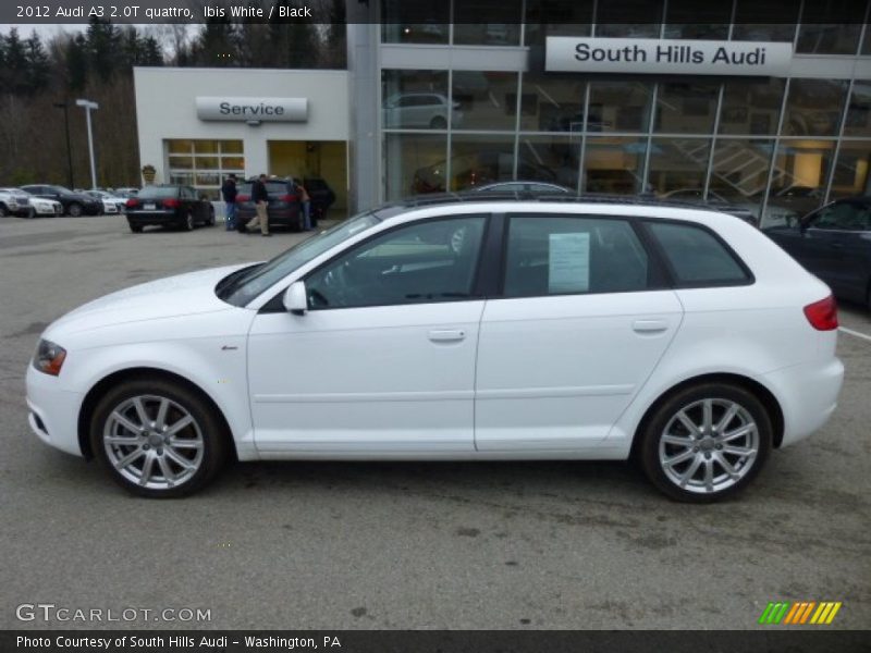 Ibis White / Black 2012 Audi A3 2.0T quattro