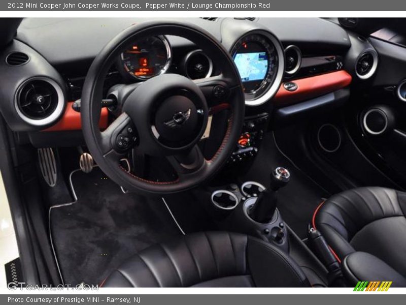  2012 Cooper John Cooper Works Coupe Lounge Championship Red Interior