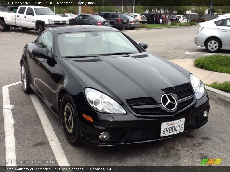 Black / Black 2011 Mercedes-Benz SLK 300 Roadster