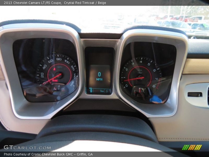 Crystal Red Tintcoat / Beige 2013 Chevrolet Camaro LT/RS Coupe