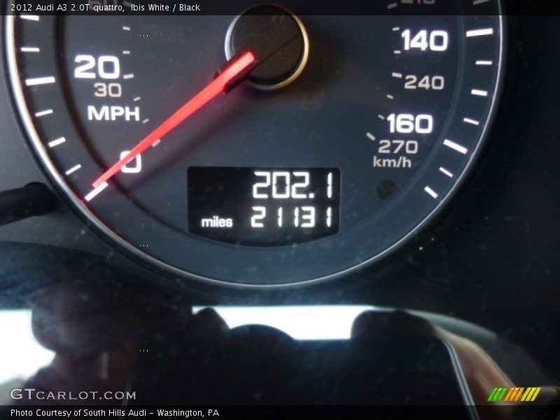 Ibis White / Black 2012 Audi A3 2.0T quattro