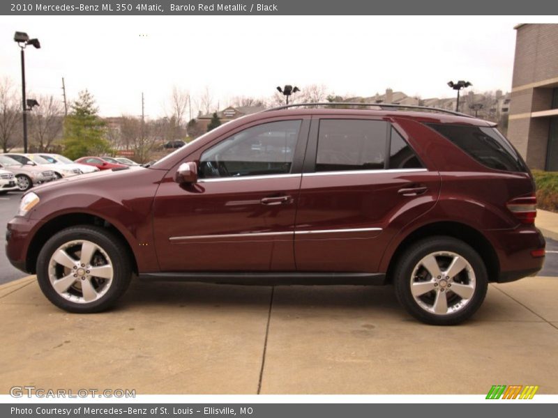 Barolo Red Metallic / Black 2010 Mercedes-Benz ML 350 4Matic