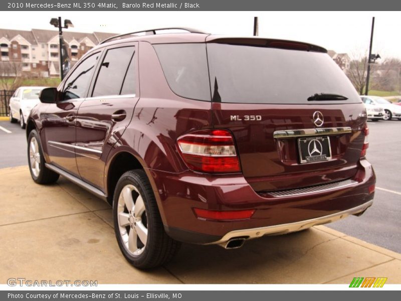 Barolo Red Metallic / Black 2010 Mercedes-Benz ML 350 4Matic
