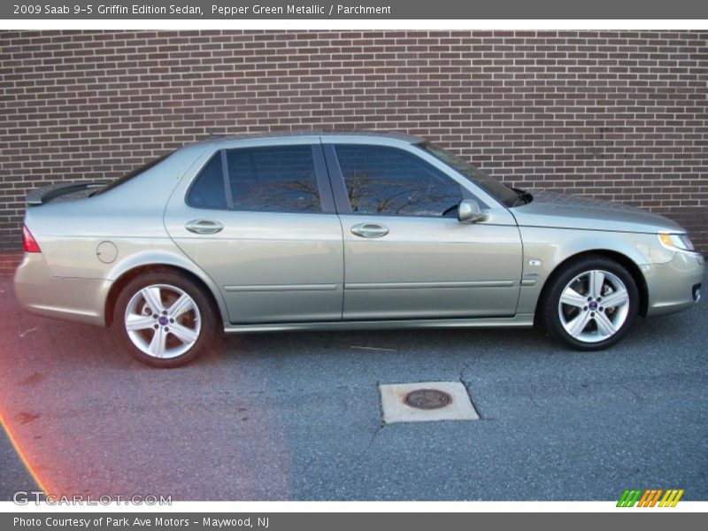 Pepper Green Metallic / Parchment 2009 Saab 9-5 Griffin Edition Sedan