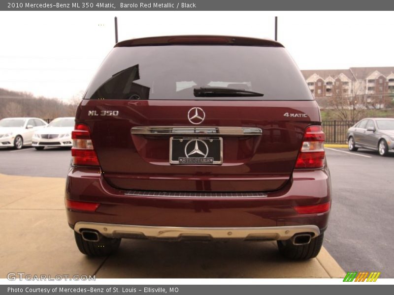 Barolo Red Metallic / Black 2010 Mercedes-Benz ML 350 4Matic