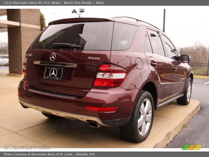Barolo Red Metallic / Black 2010 Mercedes-Benz ML 350 4Matic