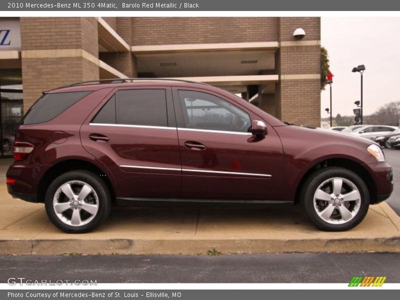 Barolo Red Metallic / Black 2010 Mercedes-Benz ML 350 4Matic