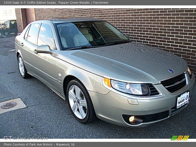 Pepper Green Metallic / Parchment 2009 Saab 9-5 Griffin Edition Sedan