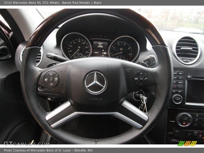 Barolo Red Metallic / Black 2010 Mercedes-Benz ML 350 4Matic