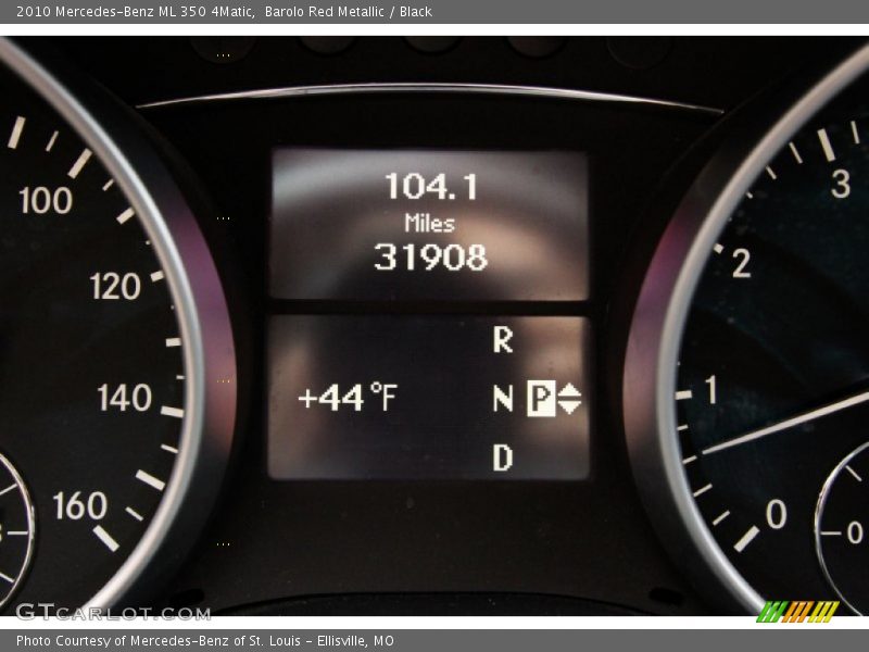 Barolo Red Metallic / Black 2010 Mercedes-Benz ML 350 4Matic