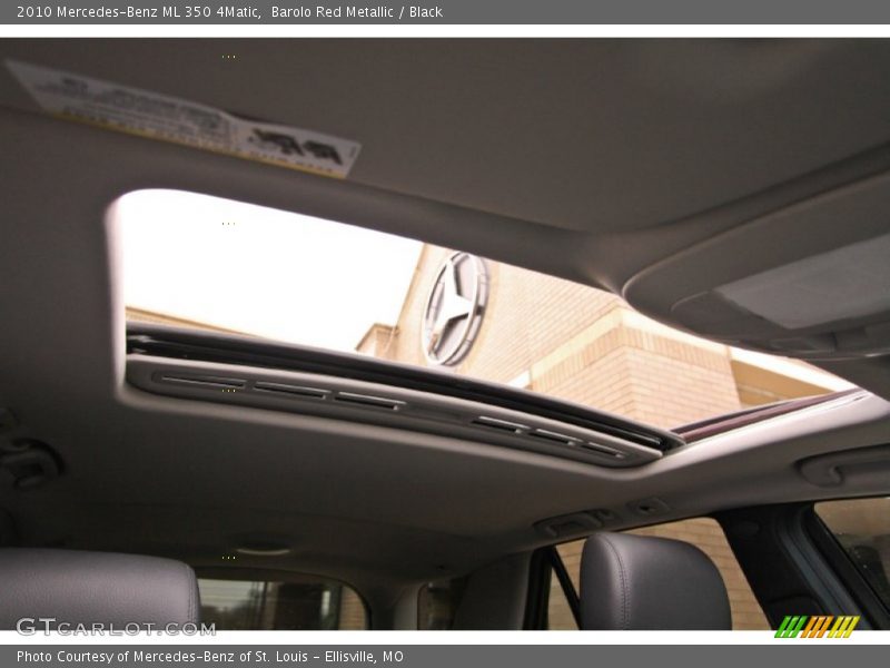 Barolo Red Metallic / Black 2010 Mercedes-Benz ML 350 4Matic