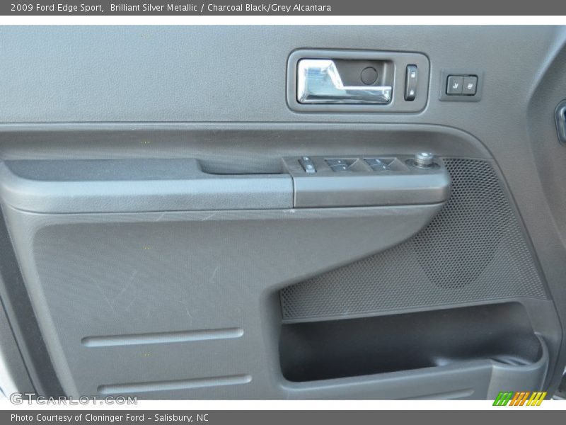 Brilliant Silver Metallic / Charcoal Black/Grey Alcantara 2009 Ford Edge Sport