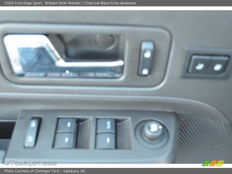 Brilliant Silver Metallic / Charcoal Black/Grey Alcantara 2009 Ford Edge Sport