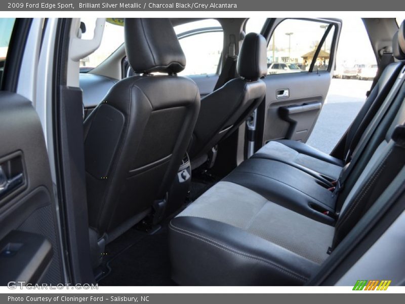 Brilliant Silver Metallic / Charcoal Black/Grey Alcantara 2009 Ford Edge Sport